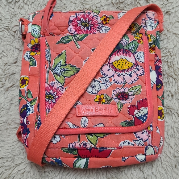 Vera Bradley Handbags - Vera Bradley Coral Floral Tapestry Hipster Crossbody Bag